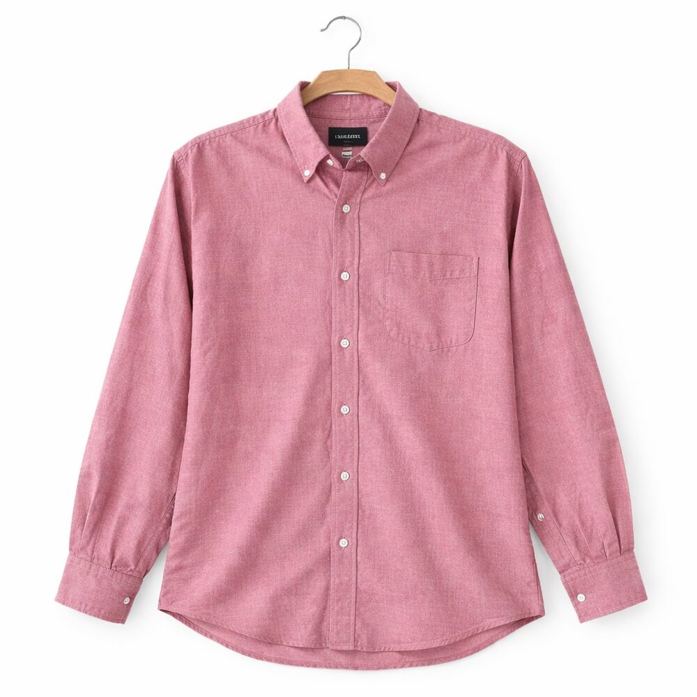 ARROW | Red Heathered Heavy Cotton Button-Up Shirt – Men’s XL